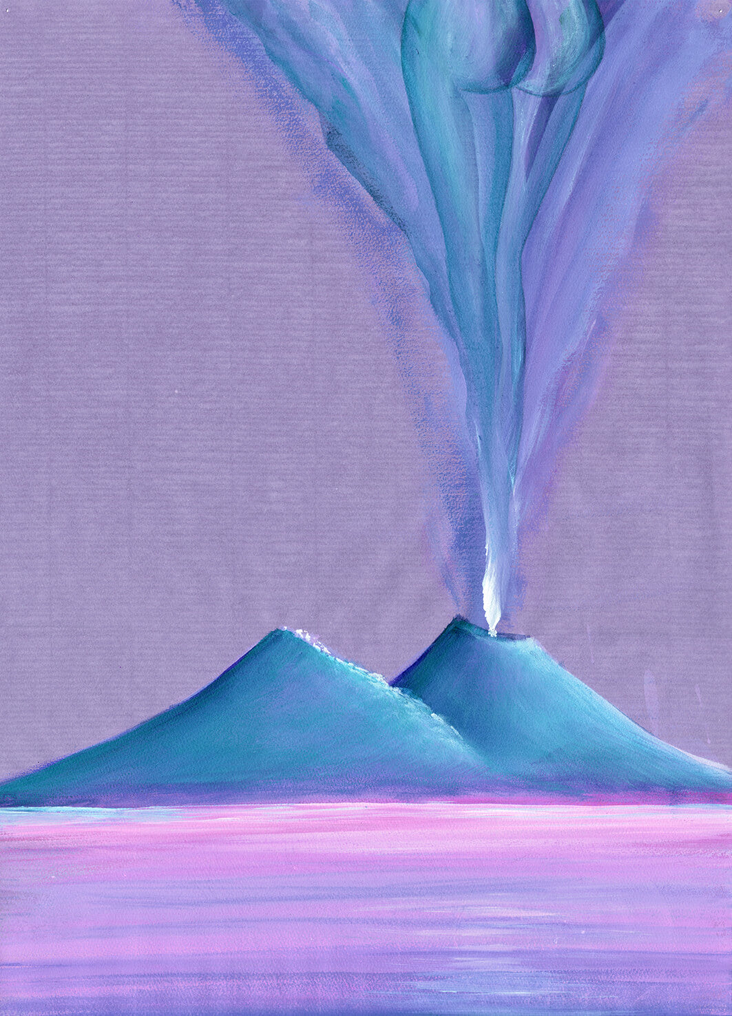 F. NERI 水彩画 Grazia della Folla Culo - viola e azzurro – GENNARO REGINA